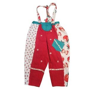 Kids‎ Apple Patchwork Corduroy Overalls Jumpsuit School White Farm Play quilt